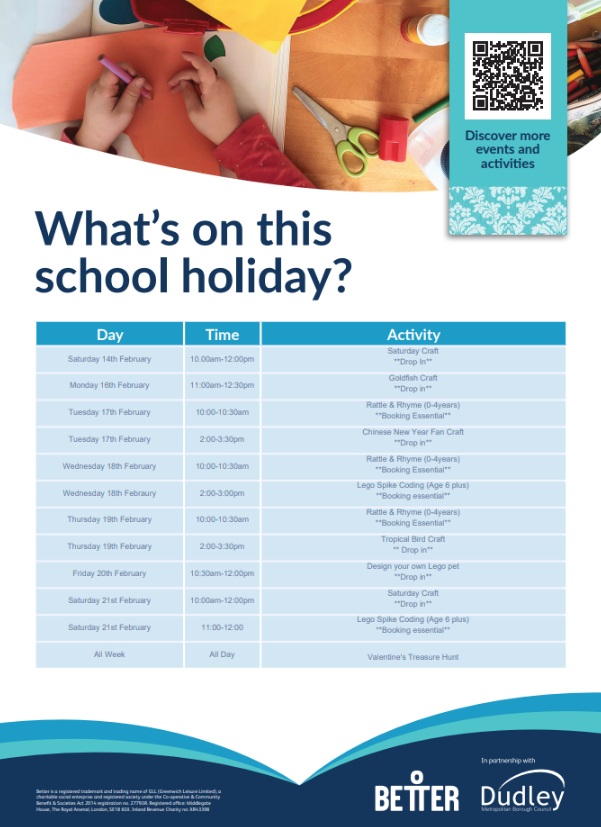Kingswinford Library - Children's Half Term Activities